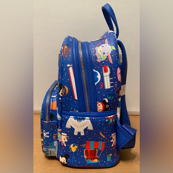Disney Parks Icons Chibi Mickey Castle Dole Whip Loungefly Mini Backpack NEW - Picture 4 of 7